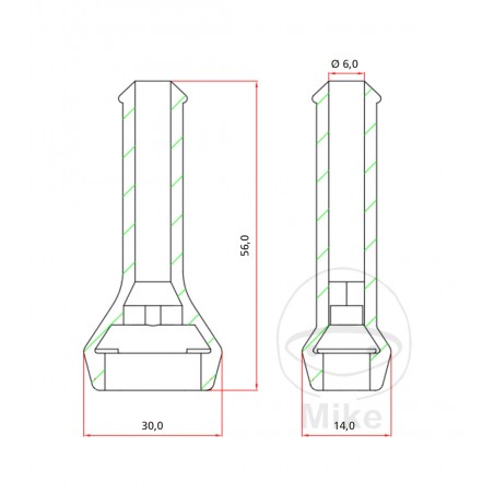 Manguito de goma 4 polos conector cable 158.09.73