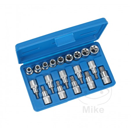 Set of 19 torx screwdriver bits 1/2 605.07.89
