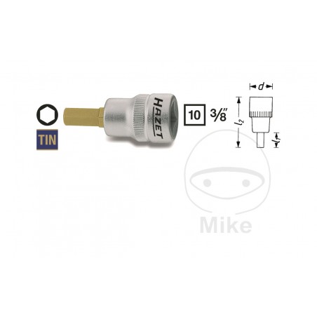 HAZET Allen screwdriver bit 3/8 9 MM 43.5 605.27.99