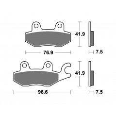Sintered brake pads  07KA31SA