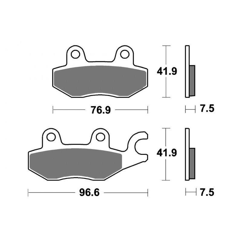Sintered brake pads  07KA31SA