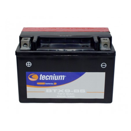 TECNIUM Maintenance-free motorcycle battery - high capacity and durability for your YTX9-BS / BTX9-BS 329805