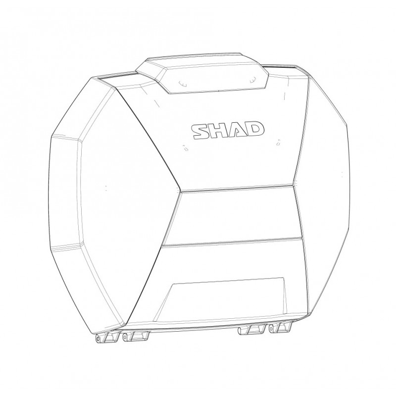 SHAD Replacement aluminum lid for side cases SH38X D1B38TAMR