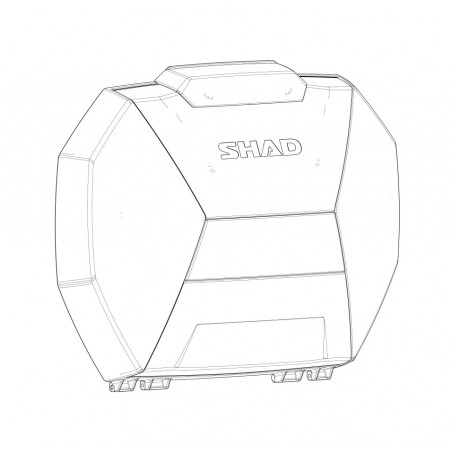 SHAD Replacement aluminum lid for side cases SH38X D1B38TAMR