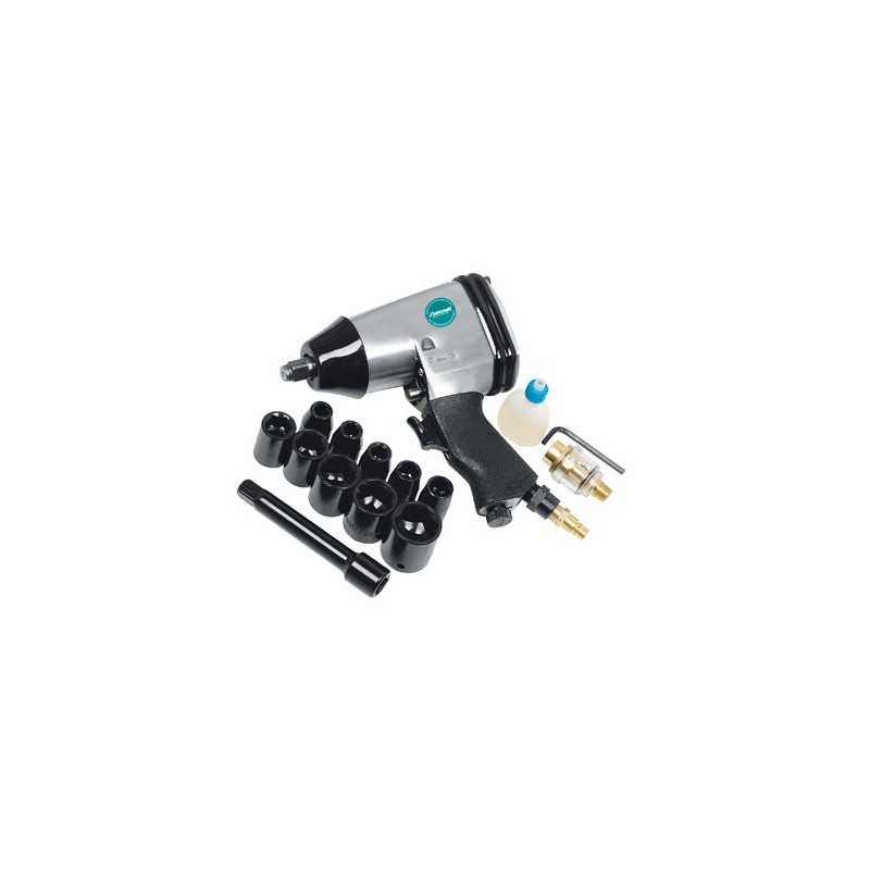 AIRCRAFT Kit de pistola neumatica impacto 1/2 con llaves 9 a 27 34934