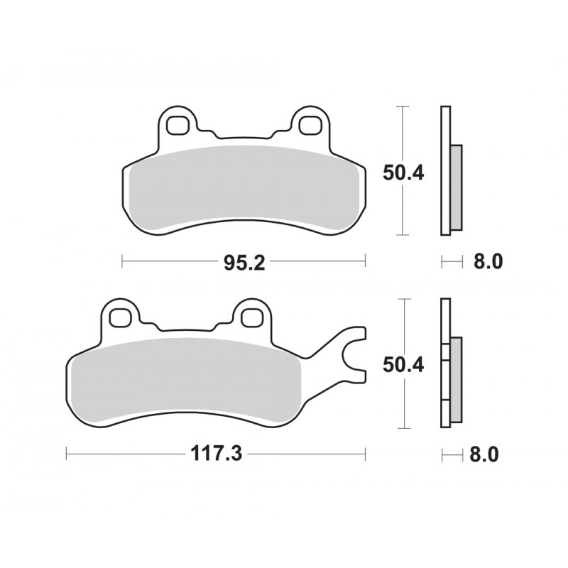 Sintered brake pads  07GR91SX