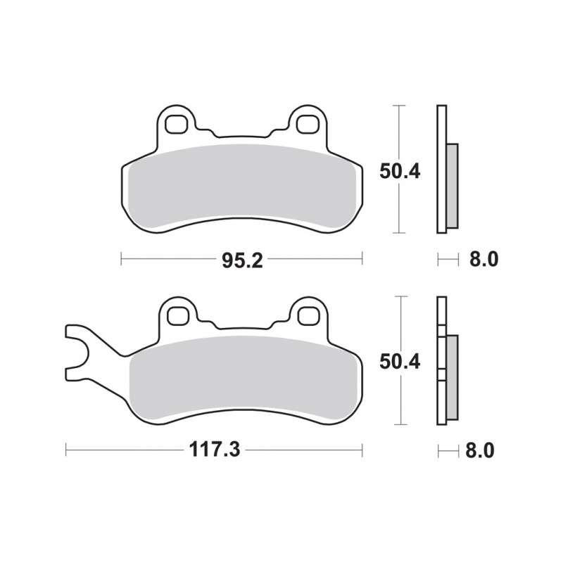 Sintered brake pads  07GR92SX