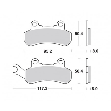 Sintered brake pads 07GR92SX