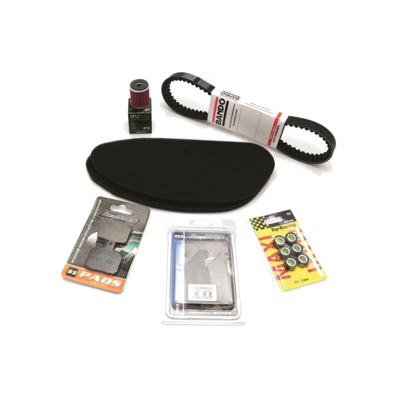 BIHR Kit de mantenimiento filtros aceite, aire y pastillas freno, correa rodillos 3031190