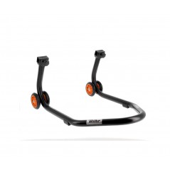 BIHR Rear stand with colored support and orange wheels HOME TRACK 'V' 3032151