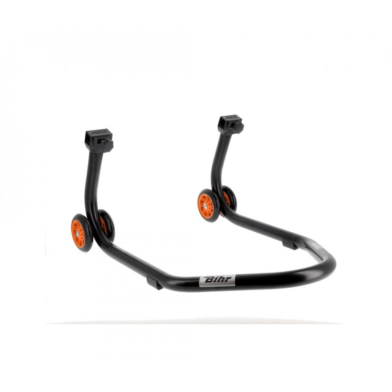 BIHR Rear stand with colored support and orange wheels HOME TRACK 'V' 3032151