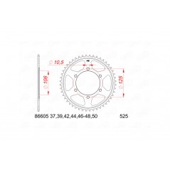 AFAM Standard steel crown 86605 525 1074760007