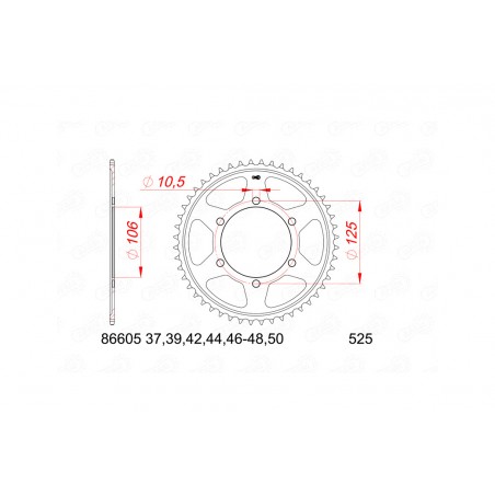 AFAM Standard steel crown 86605 525 1074760007