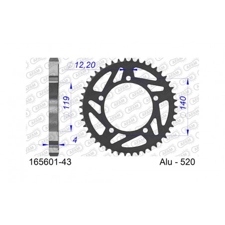 AFAM aluminum crown 165601 520 1122397004