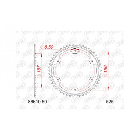 AFAM Standard steel crown 86610 525 1126475001