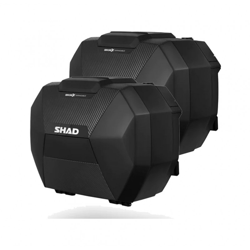 SHAD Maletas laterales expandibles color simil carbono SH38X EXPANDABLE D0B38106