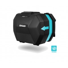 SHAD Maletas laterales expandibles color simil carbono SH38X EXPANDABLE D0B38106