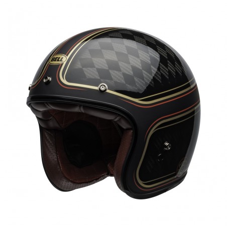 BELL OPEN FACE JET HELMET CUSTOM 500 CARBON - RSD CHECKMATE 8009209001VAR