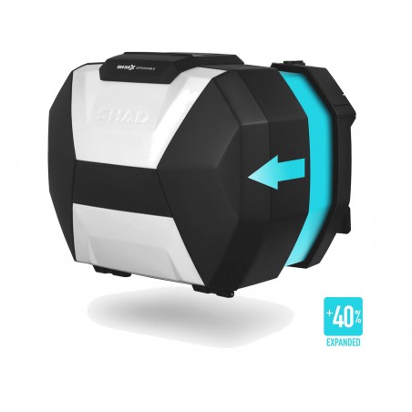 SHAD Expandable side cases with aluminum lids SH38X ALUMINIUM D0B38200