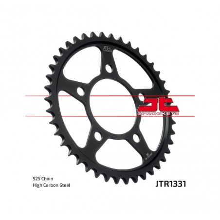 JT SPROCKETS Corona de acero estándar 1331 - 525 1108788001