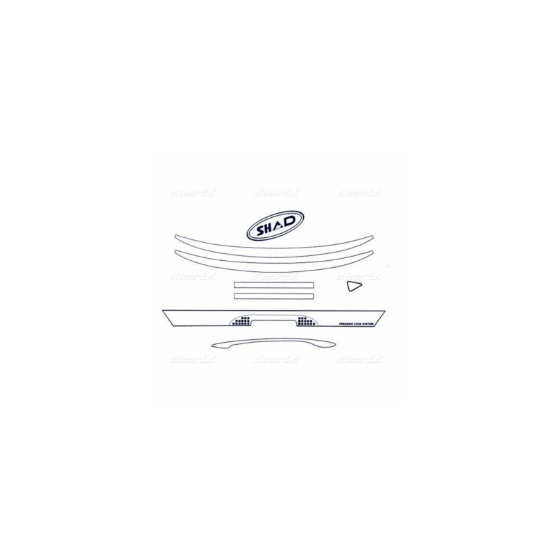 SHAD Conjunto Adhesivos de recambio para baul SH39 2013 D1B391ETR