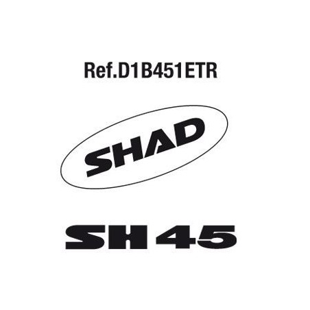 SHAD recambio de Adhesivos para baul maleta SH 45 SH45 2011 D1B451ETR