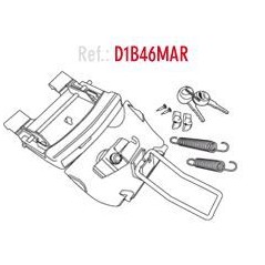 SHAD Replacement Set Cylinder Key Closing Handle SH46 SH 46 for Trunk or Suitcase of the Brand SHAD SHAD D1B46MAR