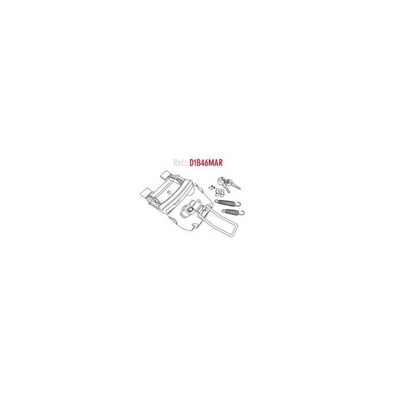 SHAD Replacement Set Cylinder Key Closing Handle SH46 SH 46 for Trunk or Suitcase of the Brand SHAD SHAD D1B46MAR