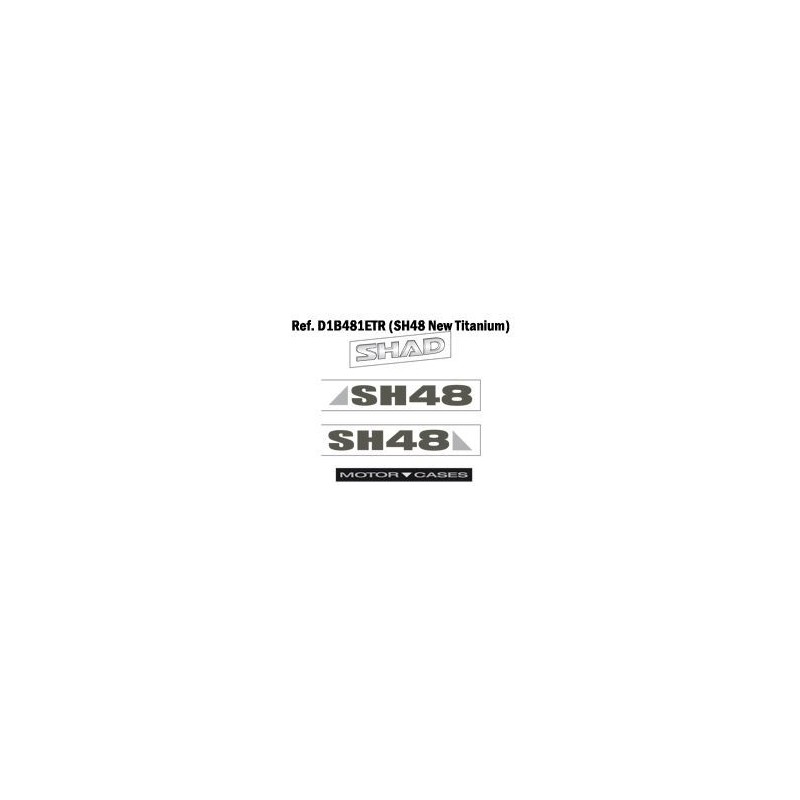 SHAD SPARE ADHESIVE SPARE STICKERS TOP CASE BAGS OR TRUNK SH48 DARK GRAY D1B481ETR
