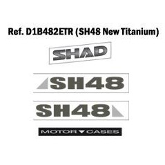 SHAD recambio de Adhesivos para baul maleta GRIS TITANIO SH 48 SH48 D1B482ETR