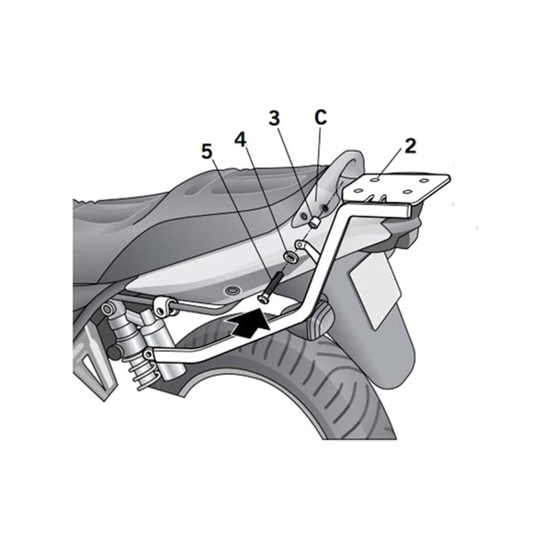 SHAD Anclajes soportes fijaciones herraje baul maleta Top Master H0TR78ST