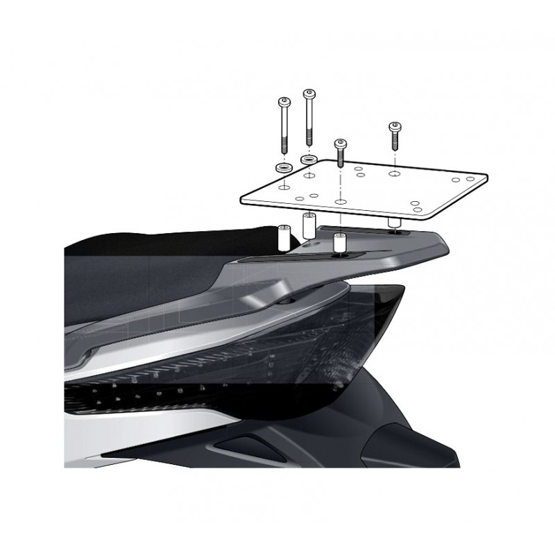 SHAD Anclajes soportes fijaciones herraje baul maleta Top Master K0PP10ST