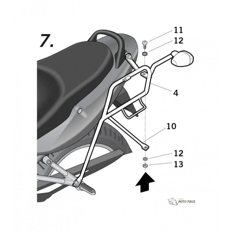 SHAD Anclajes soportes fijaciones herrajes maletas laterales Side Master S0GS61SF