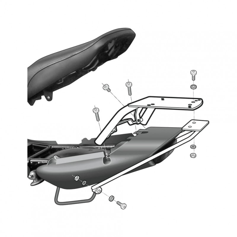 SHAD Anclajes soportes fijaciones herraje baul maleta Top Master Y0YB15ST