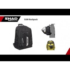 SHAD Mochila SL86 para motociclista con soporte casco y bolsillos internos externos X0SL86