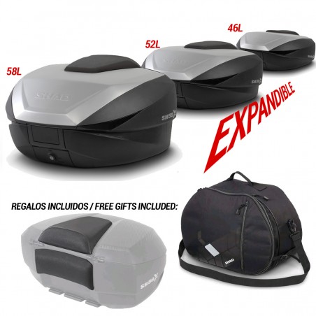 REAR BAUL BIKE EXPANDABLE THREE SIZES