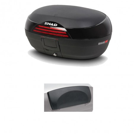 Motorcycle rear trunk back suitcase with gift backrest SH46