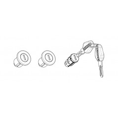 Set of locks with keys for side suitcases