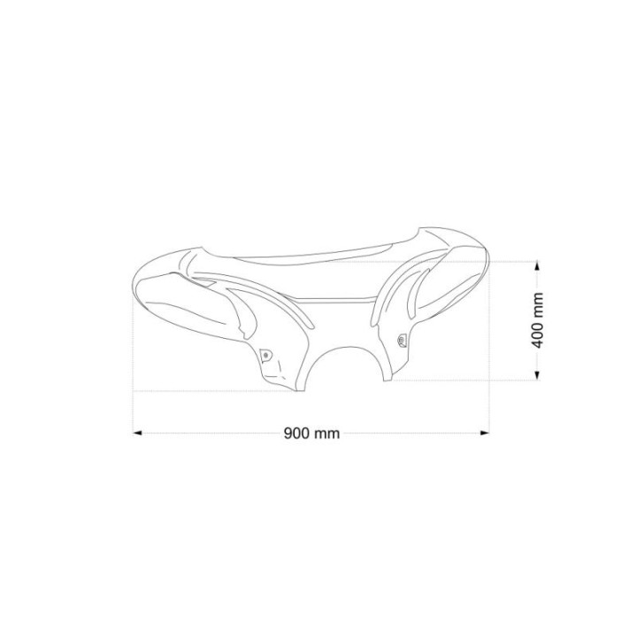 Replacement casing for fairing (without dome)  BATWING