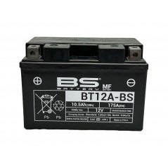 BS BATTERY Bateria BT12A-BS sin mantenimiento de 12V y 10AH para motos [MEJORADO] 14448