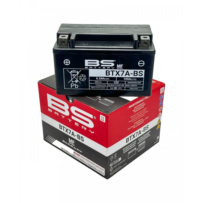 BS BATTERY Batería BTX7A-BS sin mantenimiento de 12V y 6.3Ah - Marca 14444