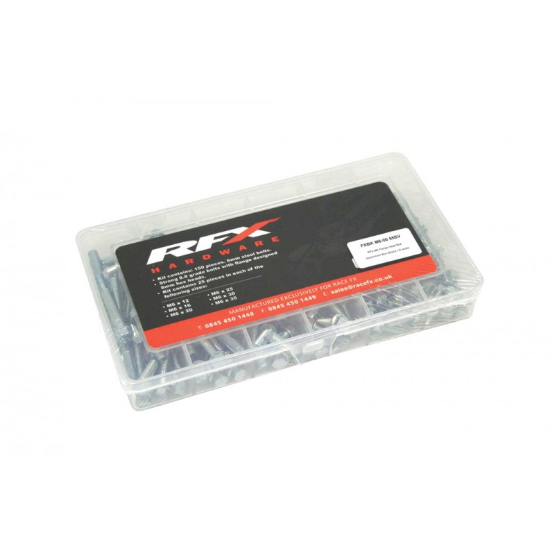 RFX Hex Head Flange Screw Assortment Pack of Six Sizes M6 25 MM 1128556