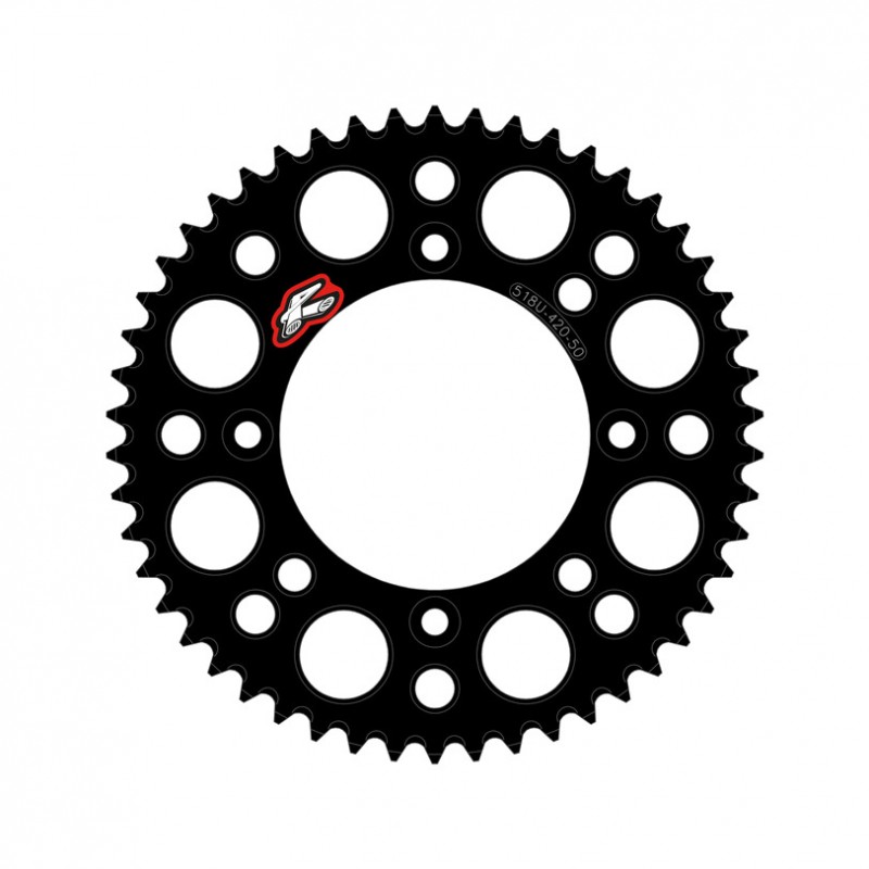 RENTHAL Ultralight self-cleaning aluminum rear sprocket 518U - 420 1129515004