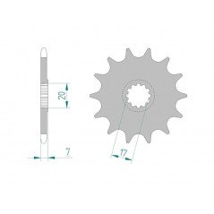 AFAM Standard steel pinion 94109 - PASO 420 1077157005
