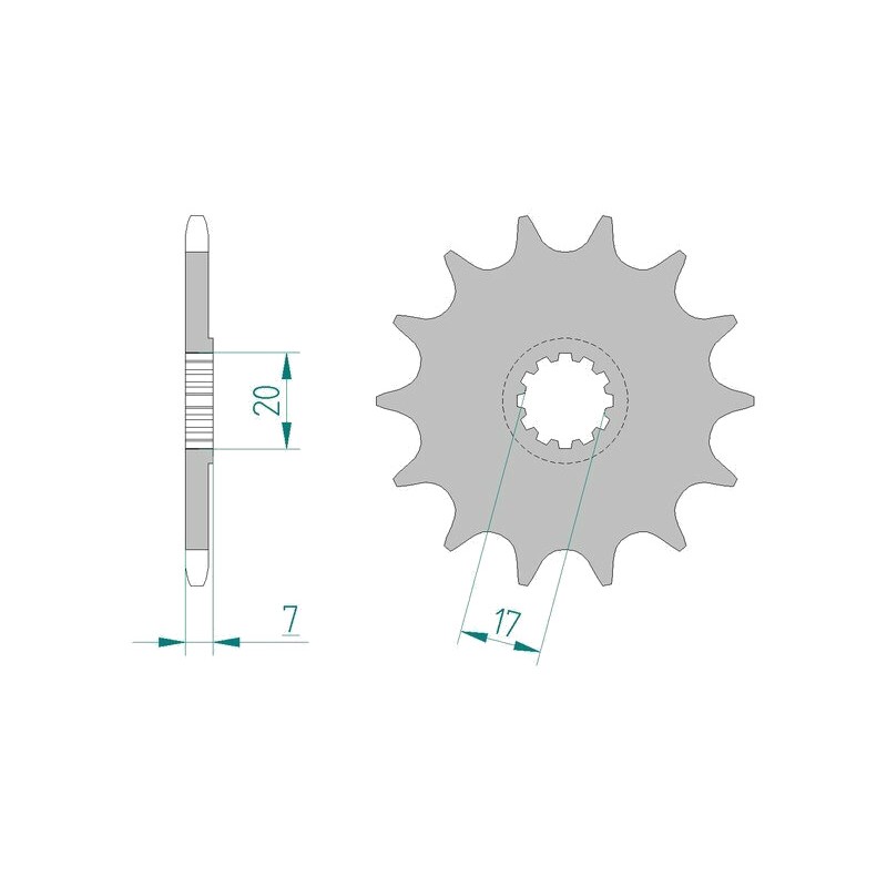 AFAM Standard steel pinion 94109 - PASO 420 1077157005