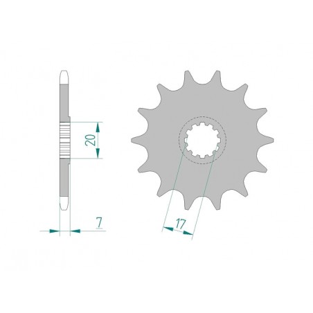 AFAM Standard steel pinion 94109 - PASO 420 1077157005