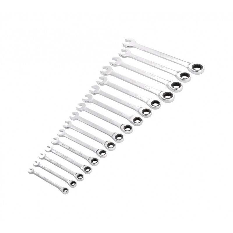 DRAPER Juego de llaves combinadas métricas con carraca, dieciseis piezas HI-TORQ® 1125769
