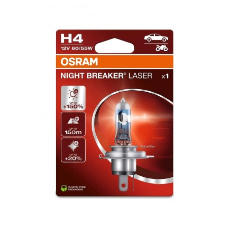 OSRAM Lamp for lighthouse H4 NIGHT BREAKER LASER LIGHT 12V 60/55W P43T-38 - 1 UD 1129531