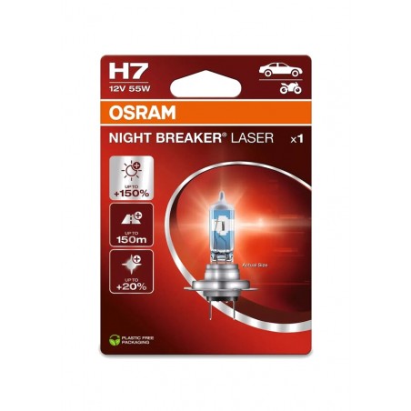 OSRAM Lámpara para faro H7 NIGHT BREAKER LASER LIGHT 12V 55W PX26D - 1 UD 1129534