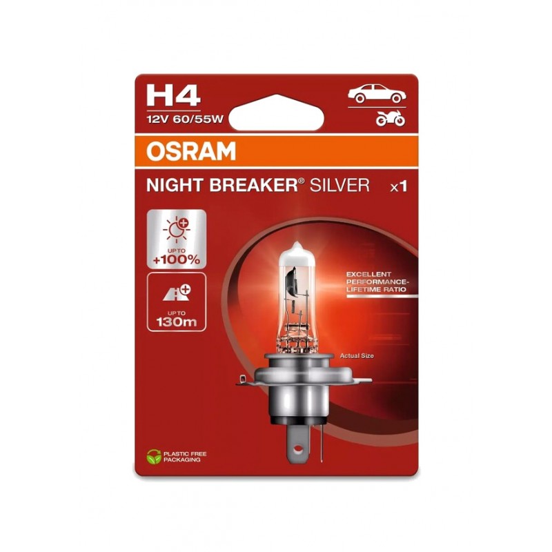 OSRAM Lámpara para vehículo NIGHT BREAKER H4 12V 60/55W - 1 UD 1129539
